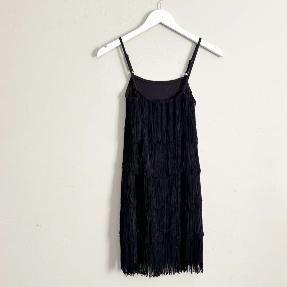 SWEET CHILI DANCE Girl’s Youth Black Heavily Fringe FLAPPER Dance Costume Sz 16